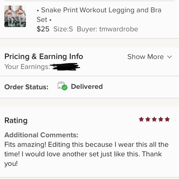 Snake Print Workout Legging and Bra Set - Picture 7 of 7